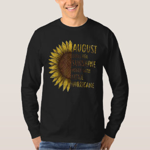August Girls Are Sunshine Mixed Little Hurricane S T-Shirt