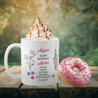 August Gladiola and Poppy Birthday Keepsake