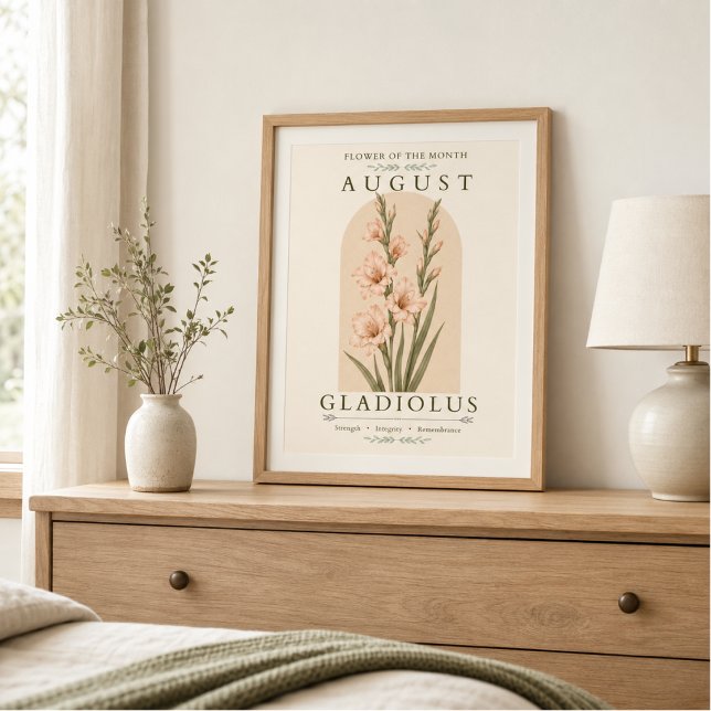 August Gladiolus Birth Flower Poster (Creator Uploaded)