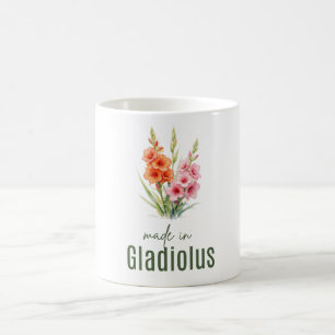 August Gladiolus  Flower Mug   Coffee Cup