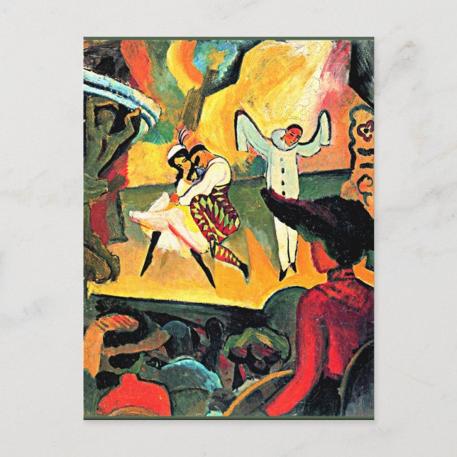 August Macke art, Russian Ballet Postcard (Front)
