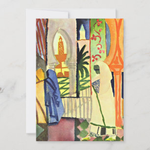 August Macke artwork, In the Temple Hall, Holiday Card