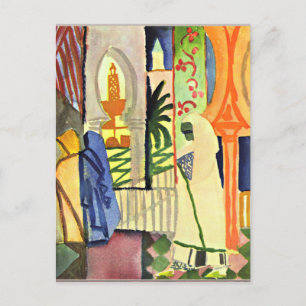 August Macke artwork, In the Temple Hall Postcard