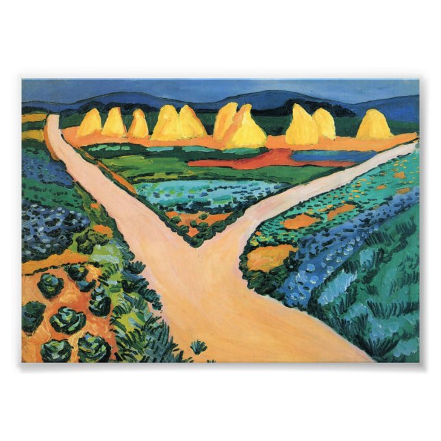 August Macke artwork, Vegetable Fields Photo Print (Front)