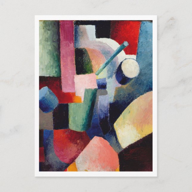 August Macke, Coloured Composition of Forms Postcard (Front)