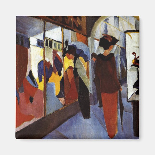 August Macke colourful painting, Fashion Shop Magnet (Front)