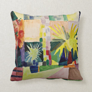 August Macke: Garden on Lake Thun Throw Pillow