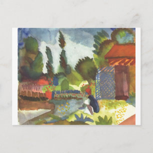August Macke - Iceland Shank w/ sitting Arab 1914 Postcard