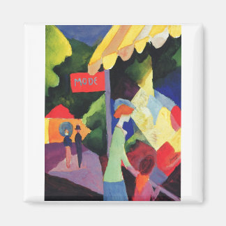 August Macke -  Modefenster 1913 watercolor Magnet