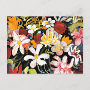 August Macke painting, Carpet of Flowers Postcard