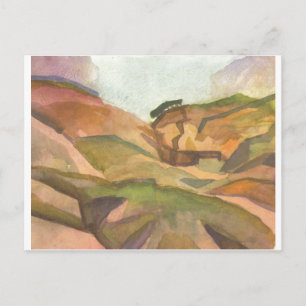 August Macke - Schlucht 1914 Watercolor Postcard