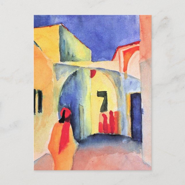 August Macke - View into a Lane Postcard (Front)