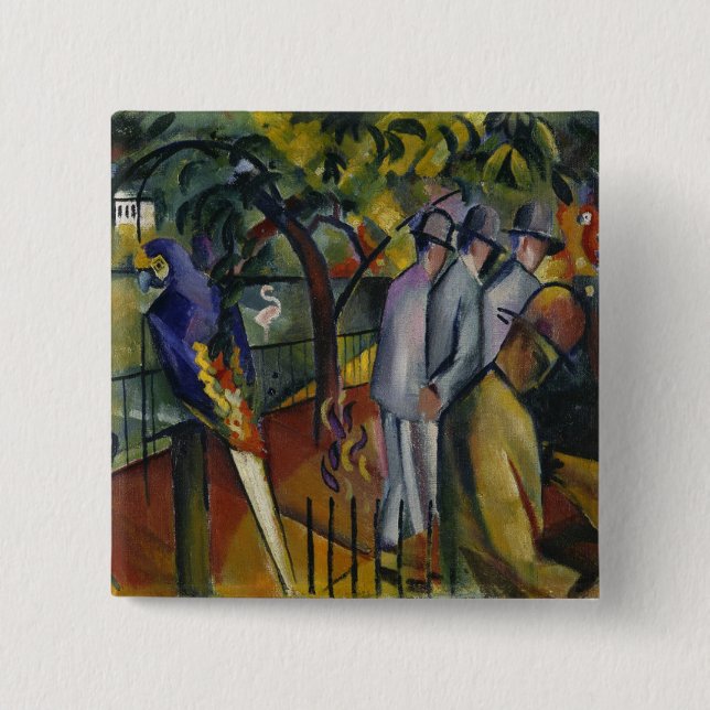 August Macke | Zoological Garden I 2 Inch Square Button (Front)