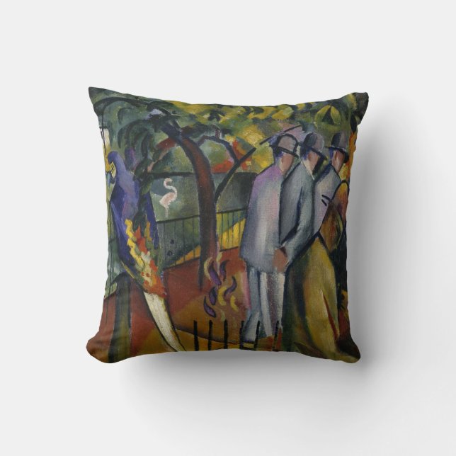 August Macke | Zoological Garden I Throw Pillow (Front)