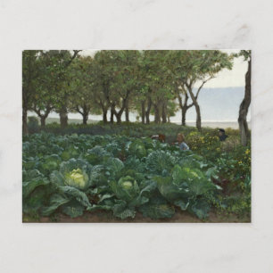 August Malmstrom - Children Playing in the Garden Postcard