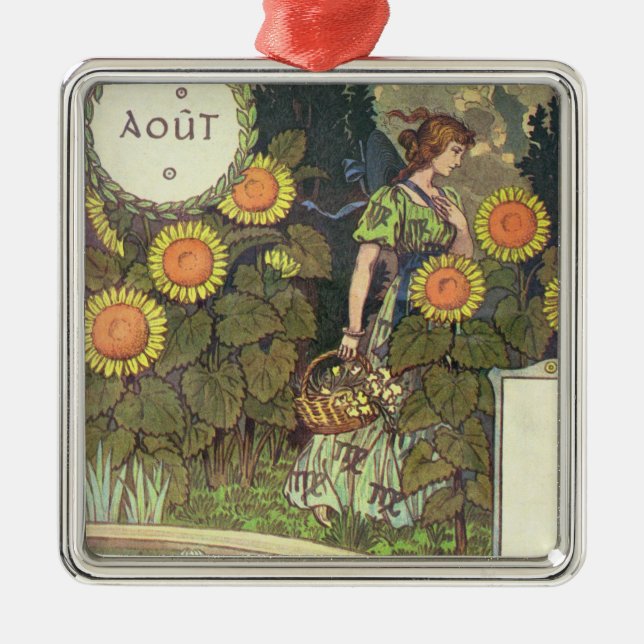 August Metal Ornament (Front)