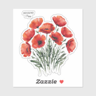 August Poppy Bloom - Personalized Birthday Gift