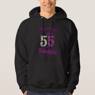 August Queen Over 55 And Fabulous Happy Birthday Hoodie