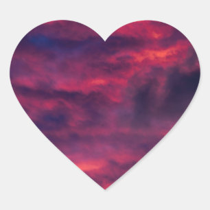 august red heart sticker