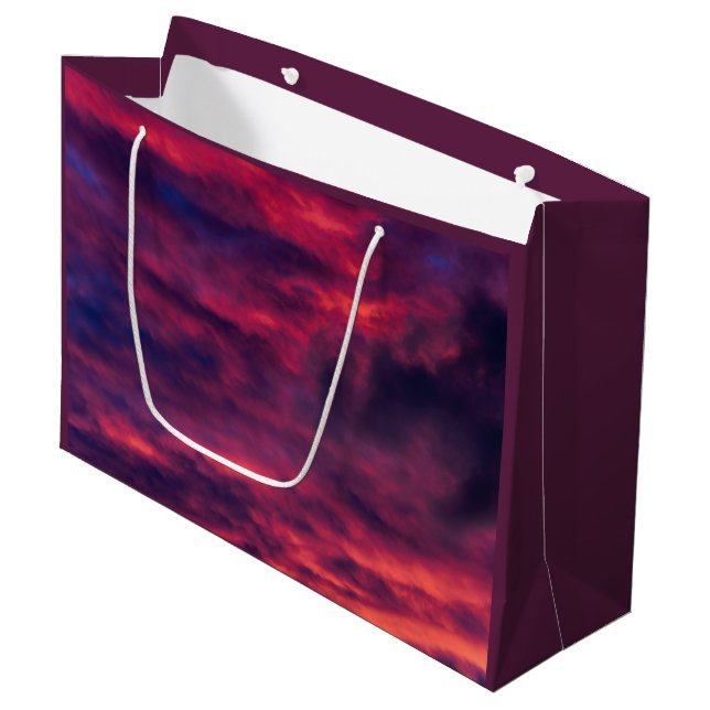august red large gift bag (Front Angled)