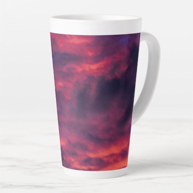 august red latte mug (Right Angle)