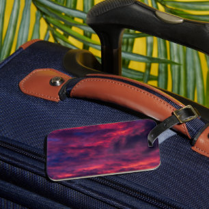 august red luggage tag