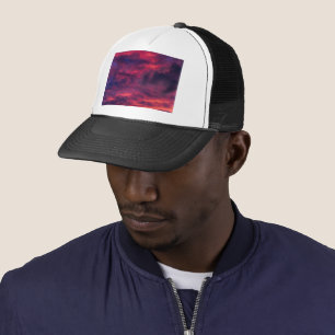 august red trucker hat