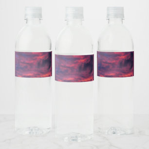 august red water bottle label