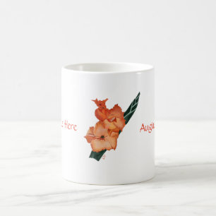 August: Sardonyx Gladiolus Personalized Mug