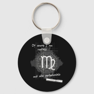 August September Birthday Zodiac Virgo Quote Keychain