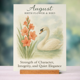 August Swan Scripture Christian Inspirational Acrylic Sign