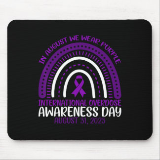 August We Wear Purple International Overdose Aware Mouse Pad