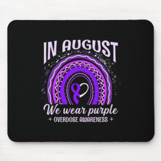 August We Wear Purple Rainbow Overdose Awareness M Mouse Pad