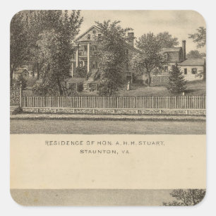 Augusta Church Stuart residence Square Sticker