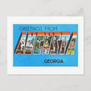 Augusta Georgia GA Vieux Vintage voyage Carte post