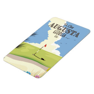 Augusta Georgia Golf Poster Magnet