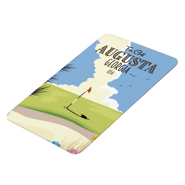 Augusta Georgia Golf Poster Magnet (Left Side)