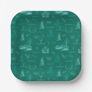 Augusta Golf Toile Paper Plate
