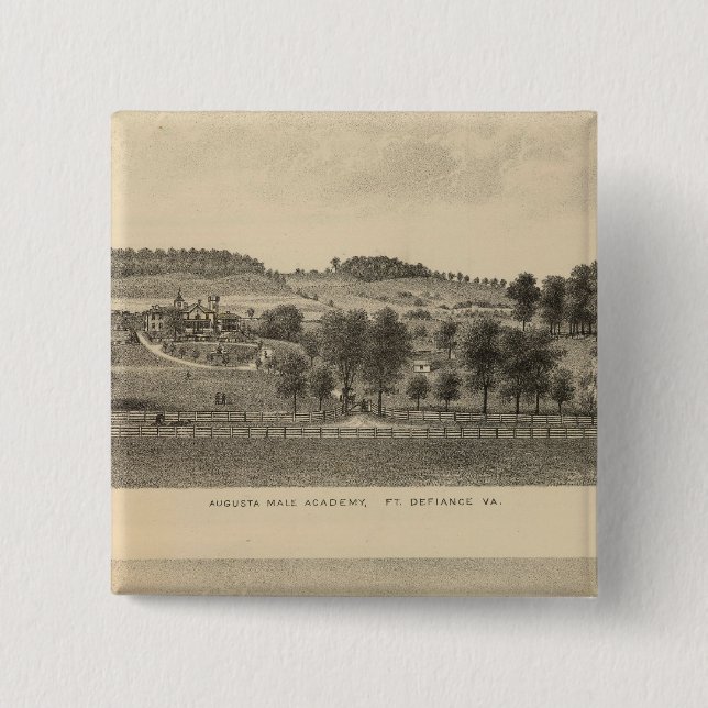 Augusta Male Academy Seawright property 2 Inch Square Button (Front)