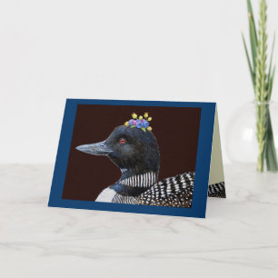 Augusta the loon greeting card