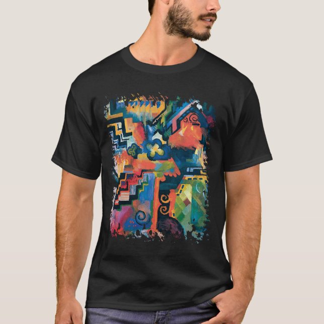 Auguste Macke - Homage To Bach Abstract Modern Art T-Shirt (Front)