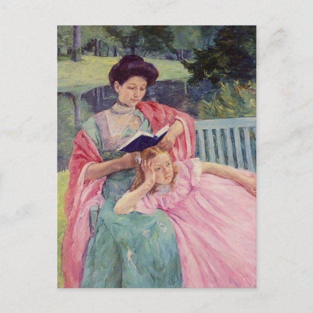 Auguste Reading To Her Daughter by Mary Cassatt  Postcard (Front)