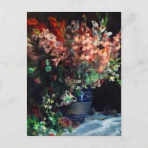 Auguste Renoir - Gladioli In A Vase Postcard