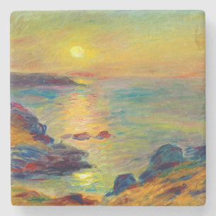Auguste Renoir "Sunset et Douarnenez” Stone Coaster