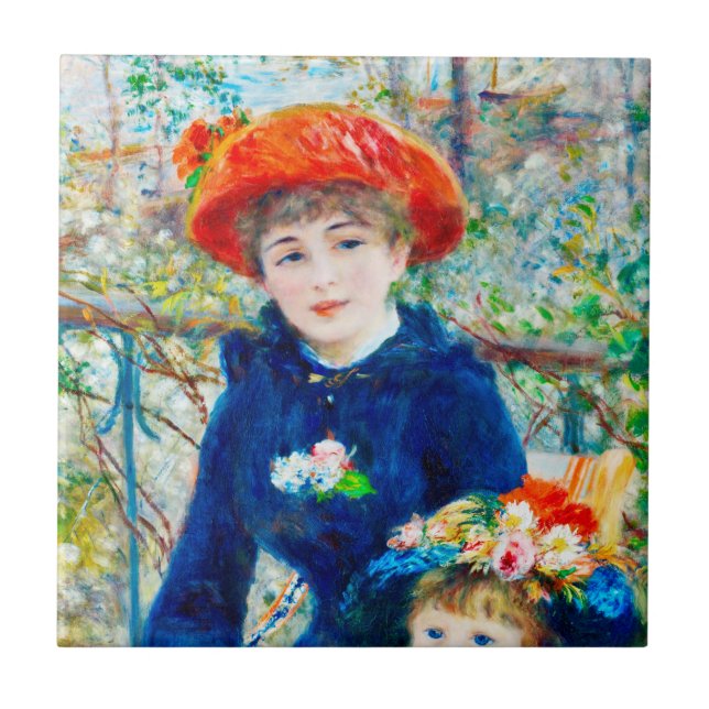Auguste Renoir - Two Sisters Tile (Front)