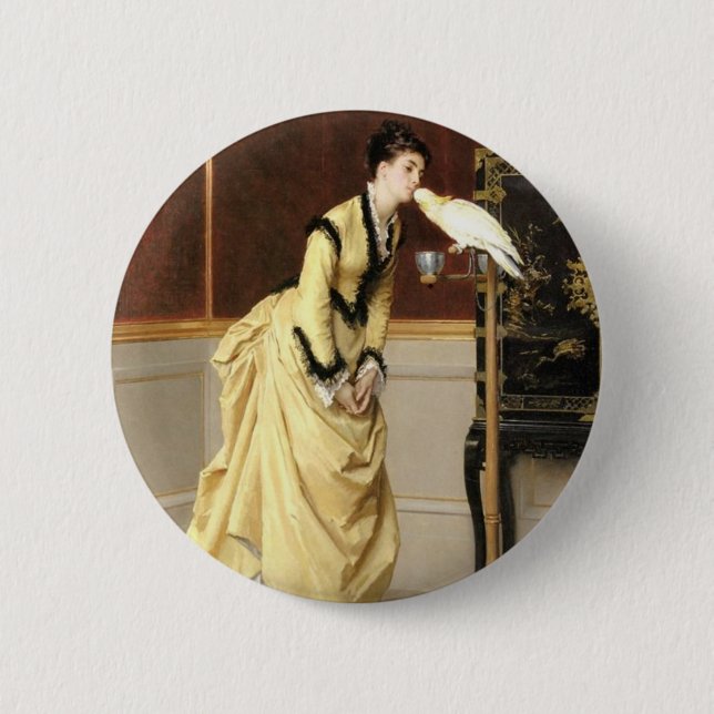 Auguste Toulmouche 2 Inch Round Button (Front)