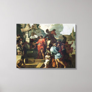 Augustus  before the Tomb of Alexander III Canvas Print