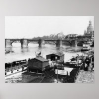 Augustus Bridge, Dresden, c.1910