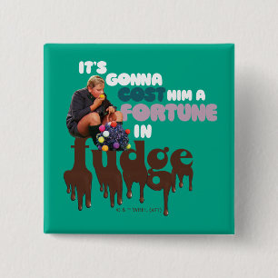 Augustus Gloop - A Fortune in Fudge 2 Inch Square Button