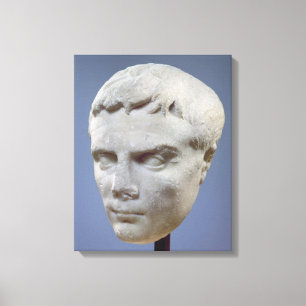 Augustus, marble head, c.27-20 BC Canvas Print